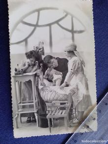 Postais: antigua tarjeta postal fotográfica niños escrita año 1946